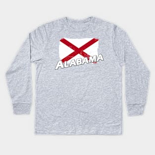 Alabama flag Kids Long Sleeve T-Shirt